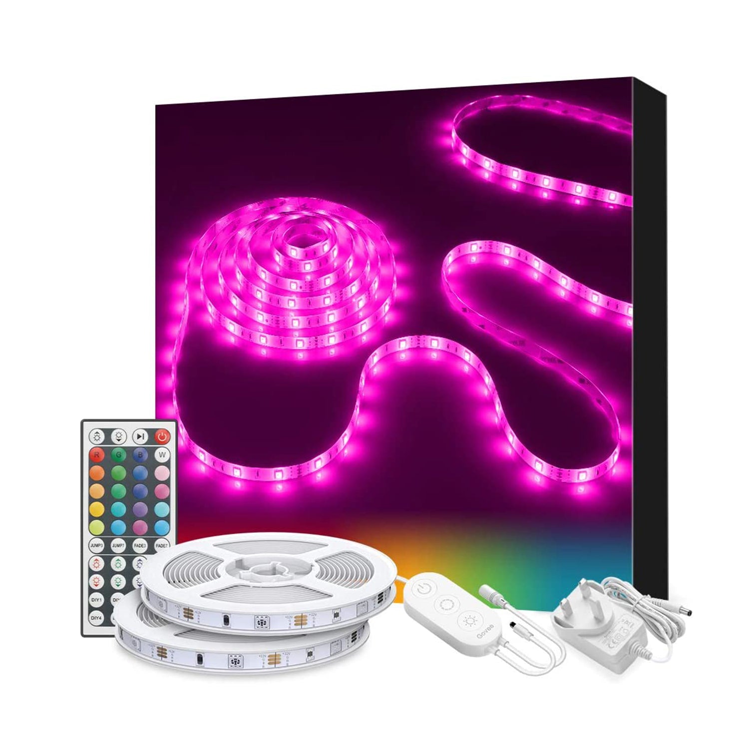 Rød dato Vanvid omhyggelig Govee RGB Remote Control Color Changing LED Strip Lights （32.8ft）