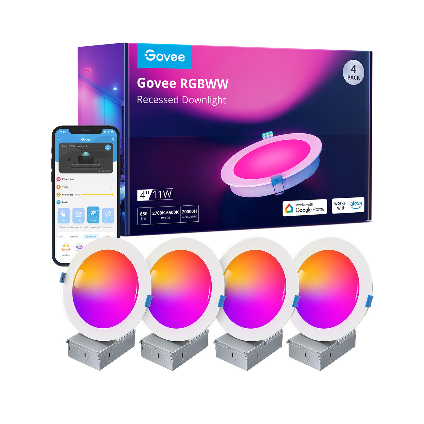 Govee 4 Inch Smart Recessed Lighting