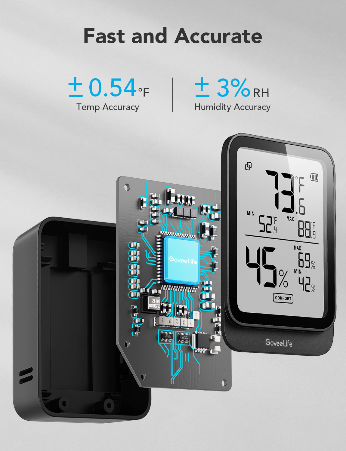 GoveeLife Bluetooth Hygrometer Thermometer H5104-Black