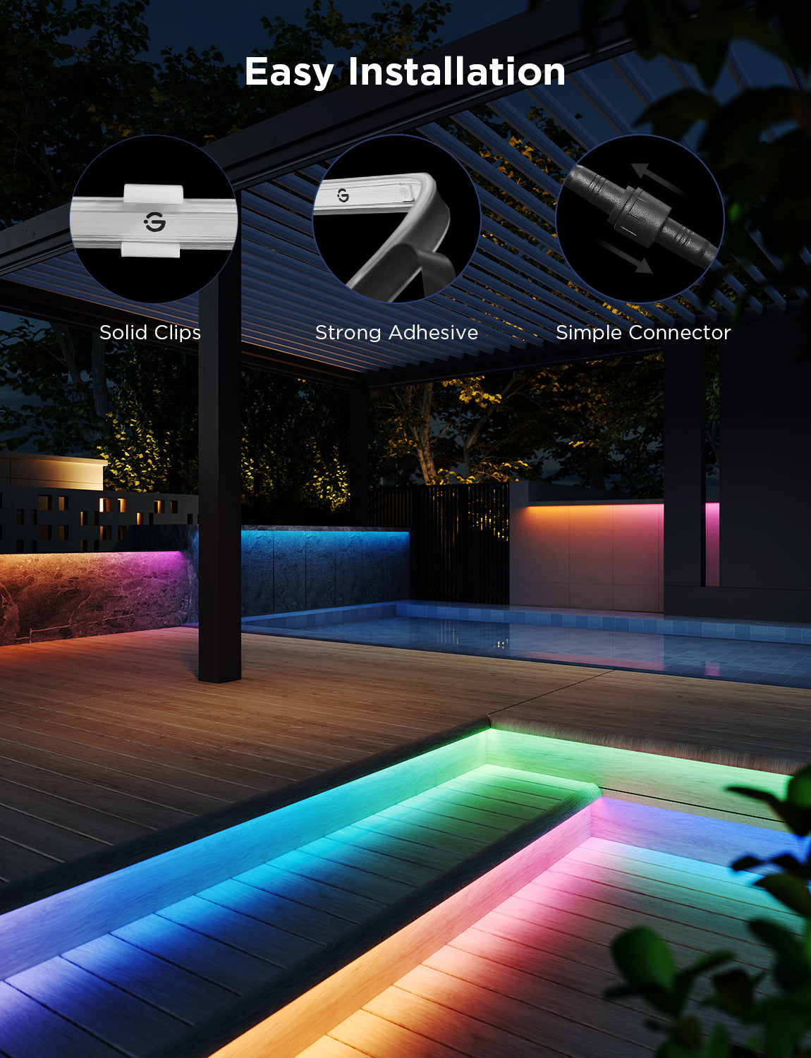 Govee Wi-Fi RGBIC Outdoor Strip Lights