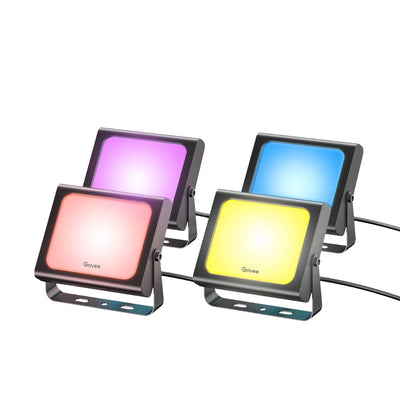 Govee RGBICWW LED Smart Flood Lights 4 Pack
