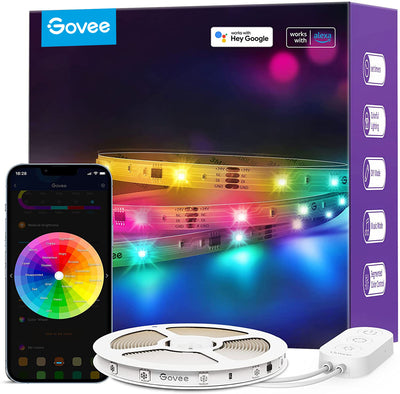 Govee RGBIC Basic Wi-Fi + Bluetooth LED Strip Lights