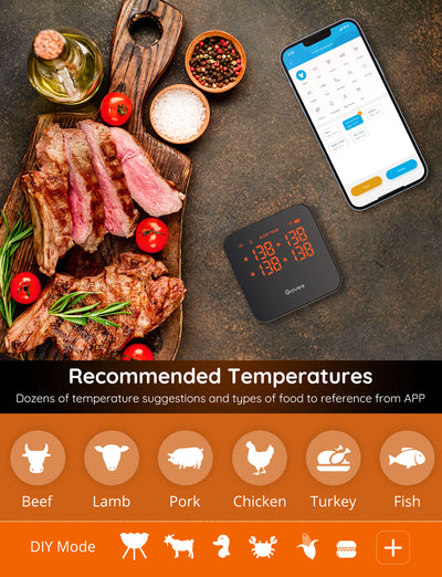 Govee Wi-Fi Grilling Meat Thermometer with 4 Probes