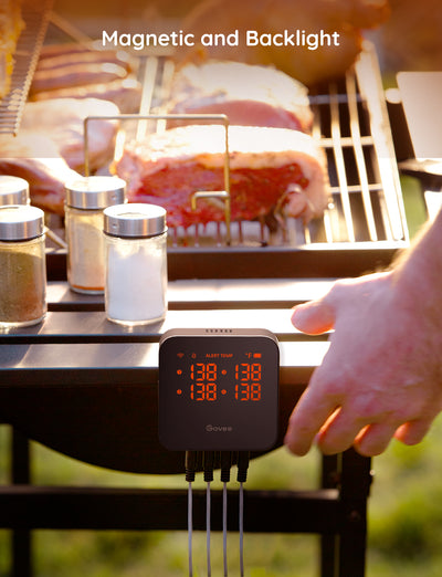 Termómetro de carne para asar Wi-Fi Govee con 4 sondas