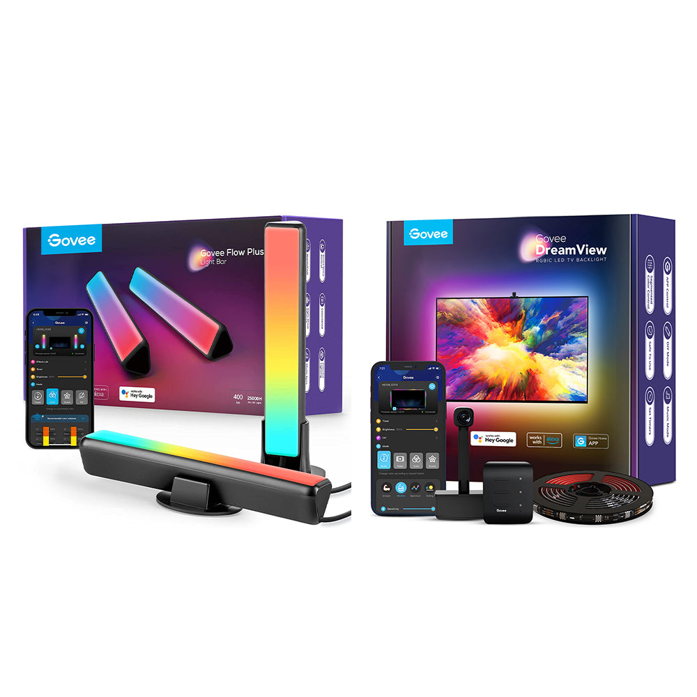Govee DreamView T1 TV Backlight Bundle with Flow Plus Light Bars