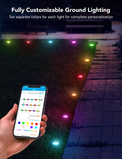 Luces de suelo para exterior Govee RGBIC Wi-Fi + Bluetooth